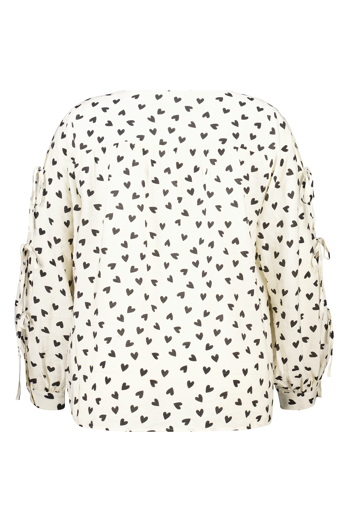 Blouse met strikdetail Multi zwart-wit