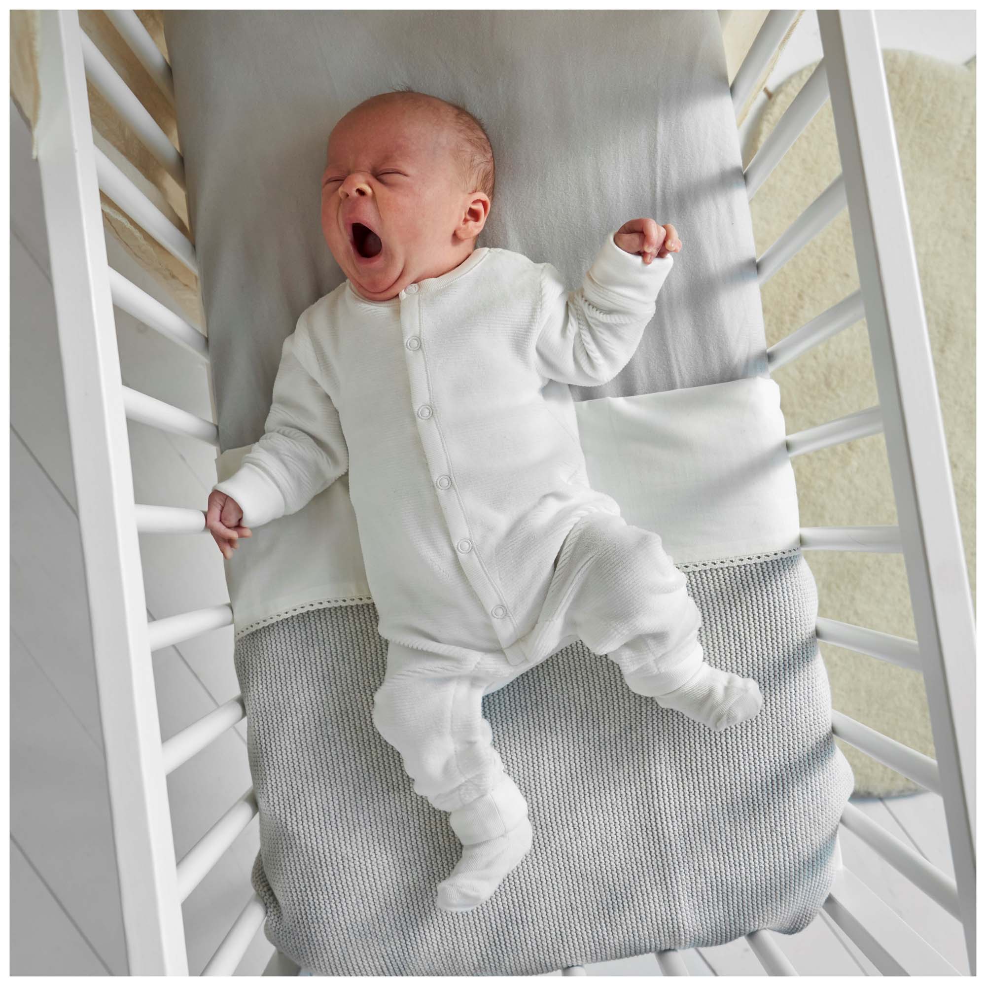 Prénatal newborn boxpakje rib velours lange mouwen effen wit