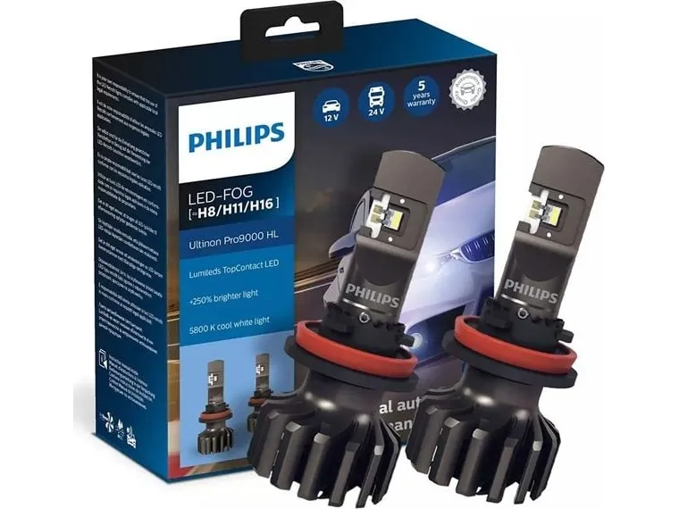 Philips Żarówki LED PHILIPS Ultinon Pro9000  250% FOG H8 / H11 / H16 12V (5800K)