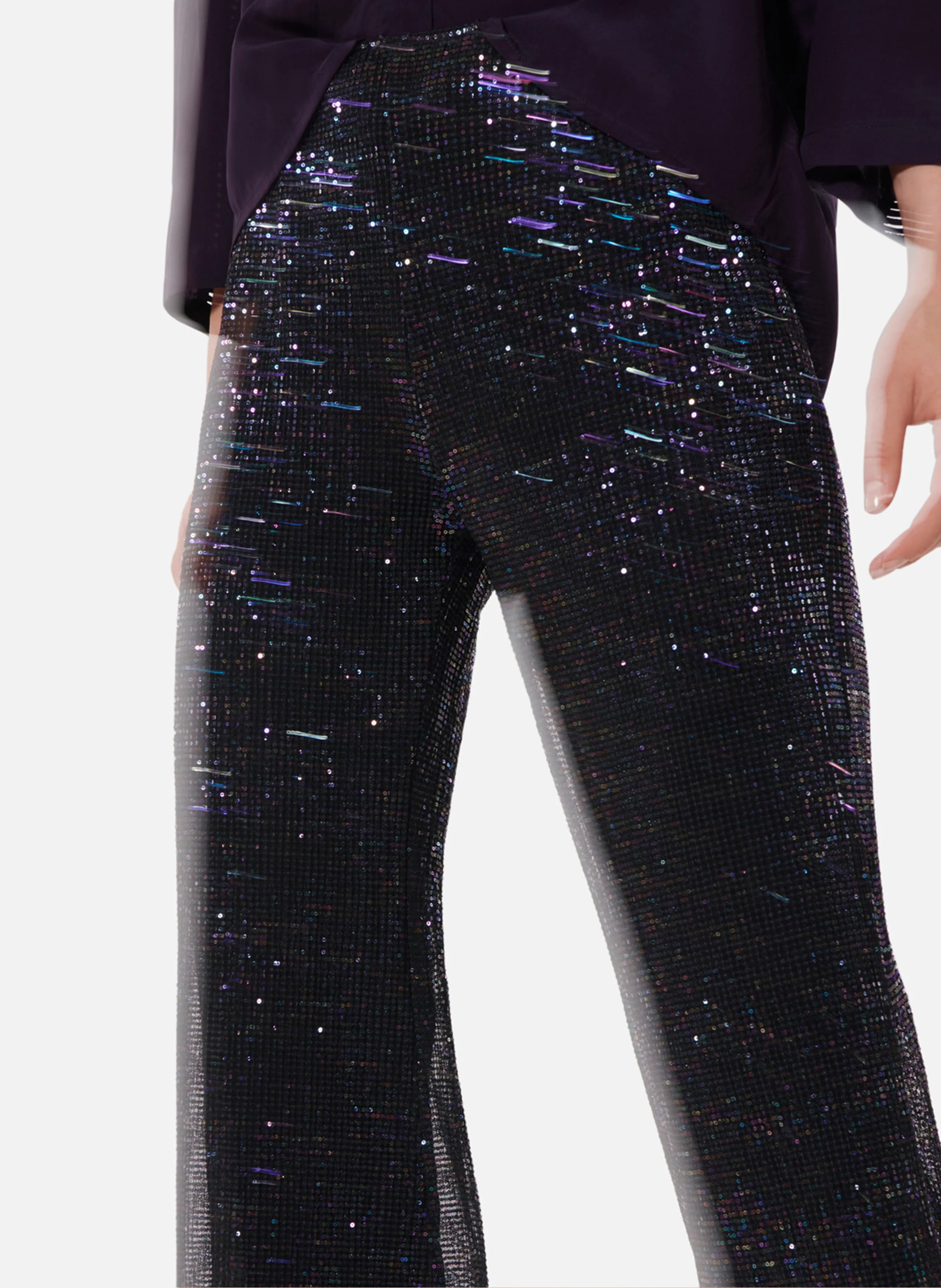 STEEVIE - Pantalon slim à sequins| Multicolore