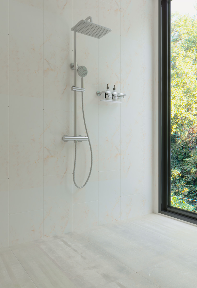 Saniclear Vision opbouw regendouche met 20x30cm hoofddouche RVS