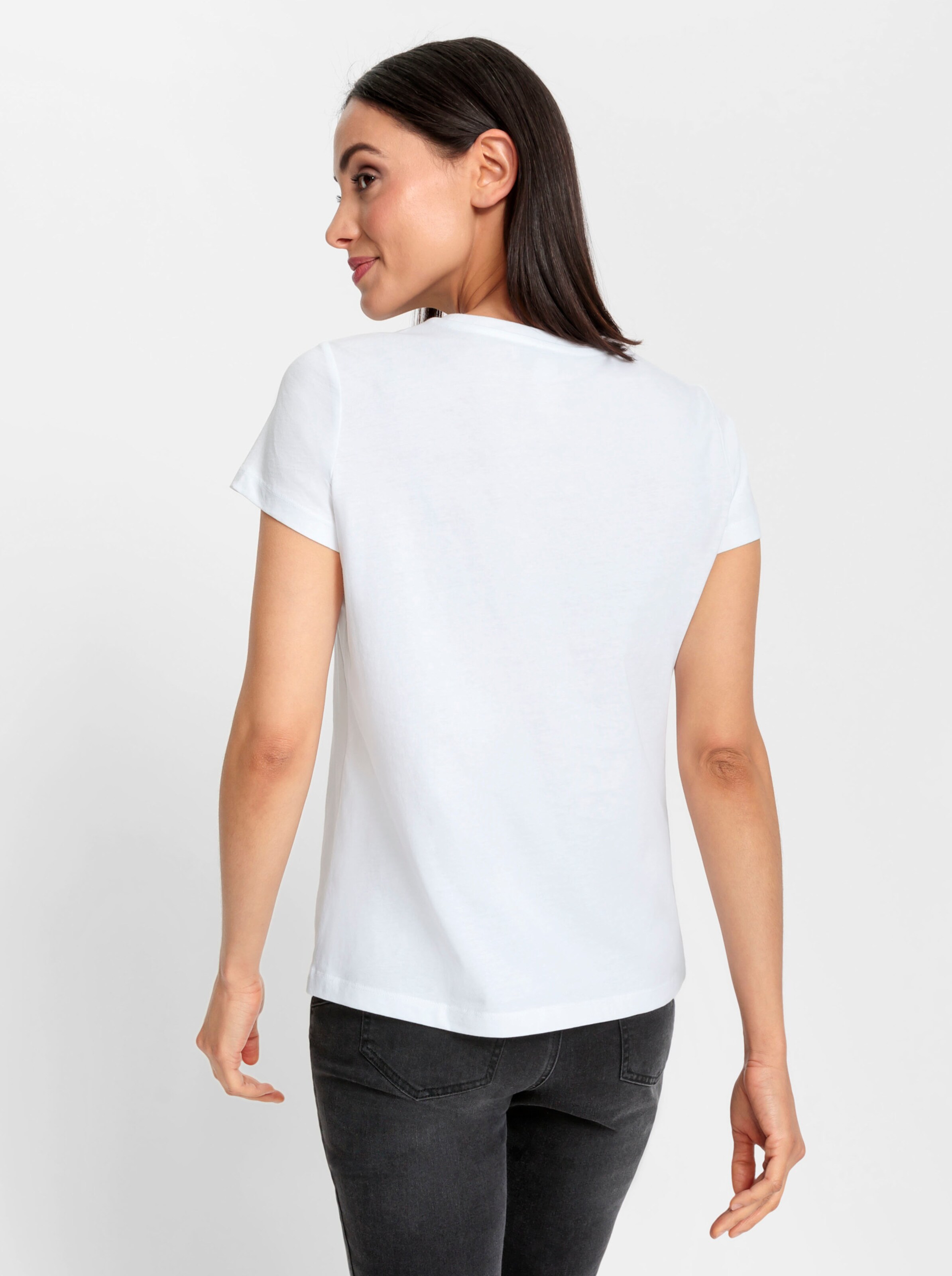 heine Druck-Shirt in weiß