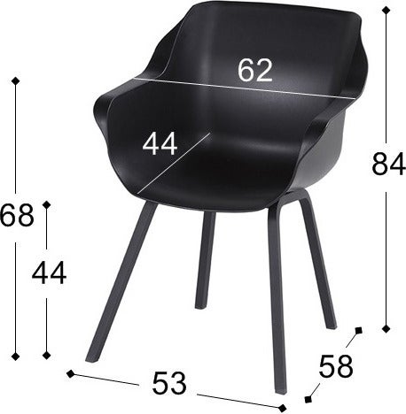 Hartman kuipstoel Sophie Element zwart