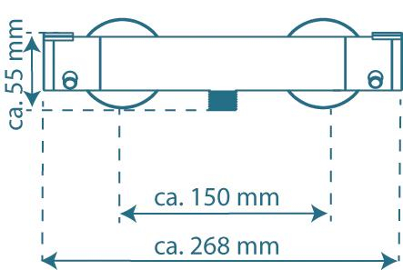 Schutte LONDON thermostatische mengkraan douche, chroom