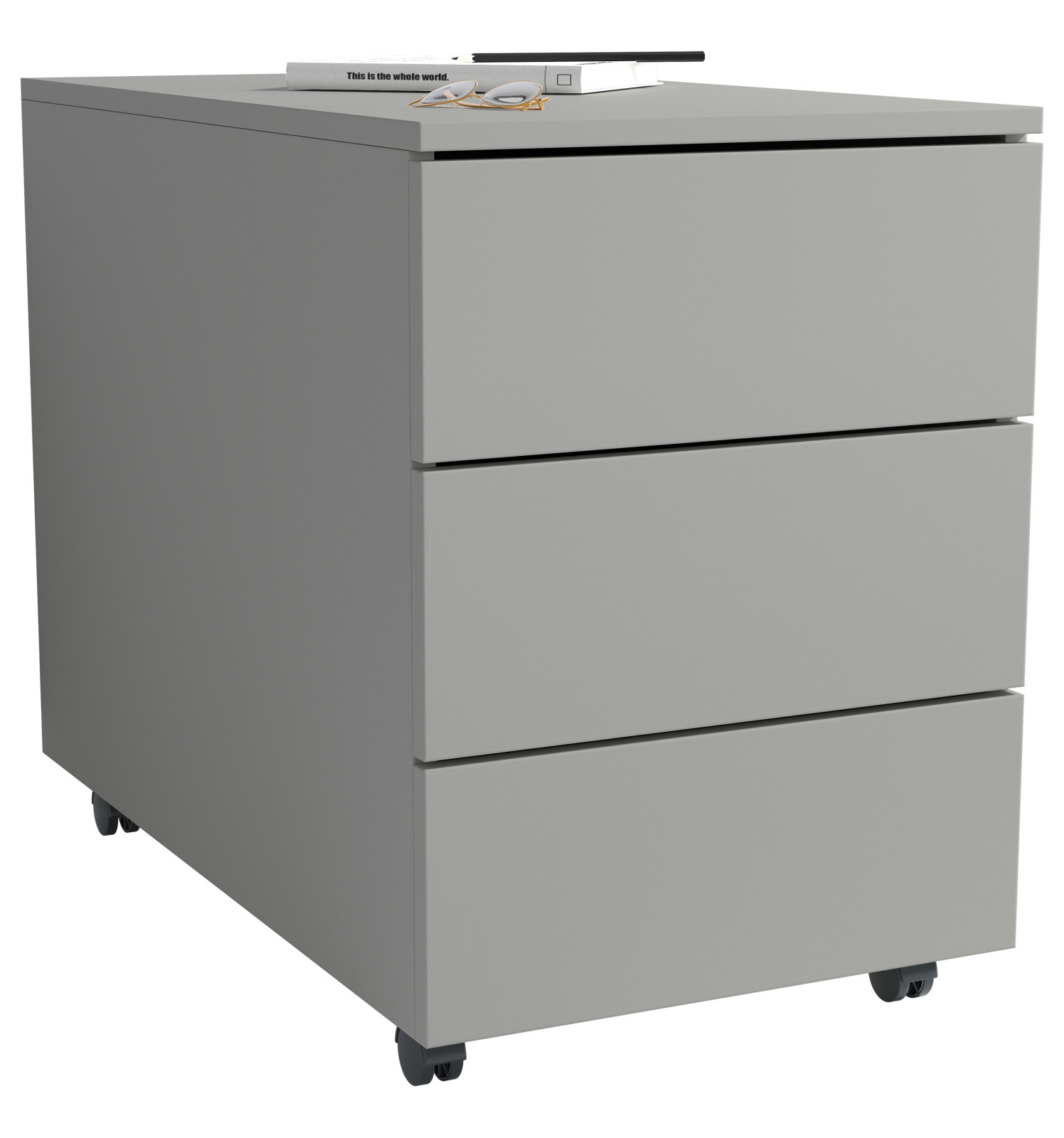 Rollcontainer DALOSA - grau - 3 Schubkästen - 39x70 cm