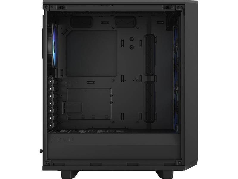 Fractal Design PC-Gehäuse Meshify 2 Compact RGB Schwarz RGB-beleuchtetes Gehäuse mit rahmenloses Seitenfenster und mit einem eleganten Mesh-Design