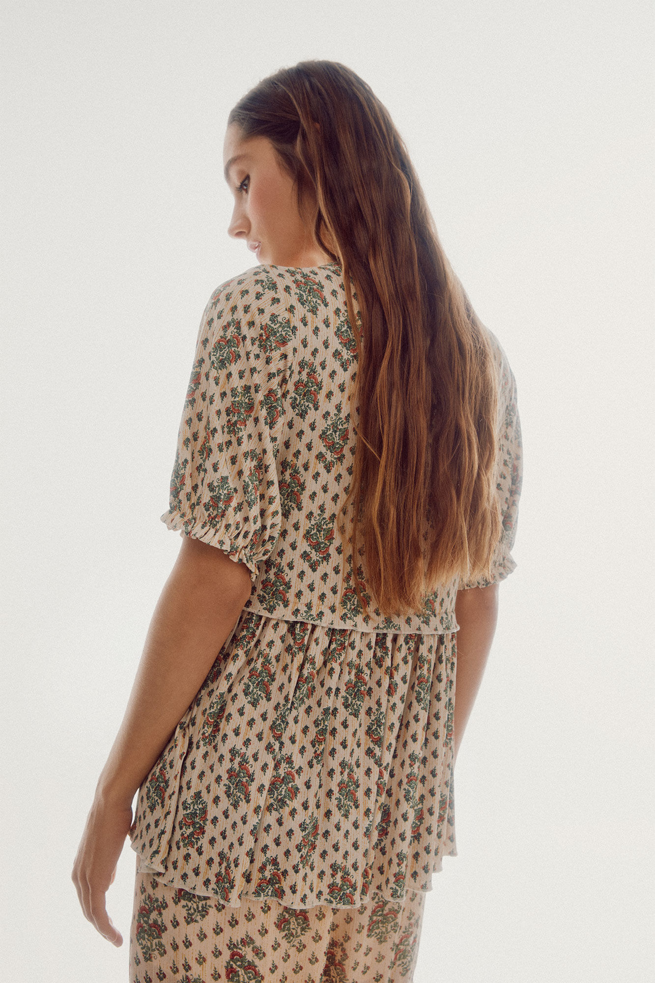 Topo com canaleta estampada - Multicolorido