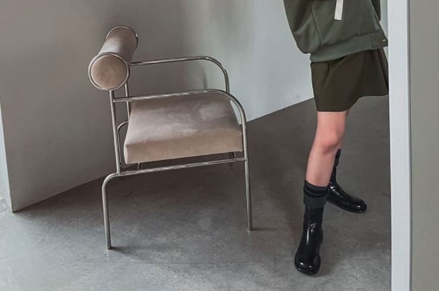 SeoulPop - Unisex Color-Block Faux Leather Baseballjack