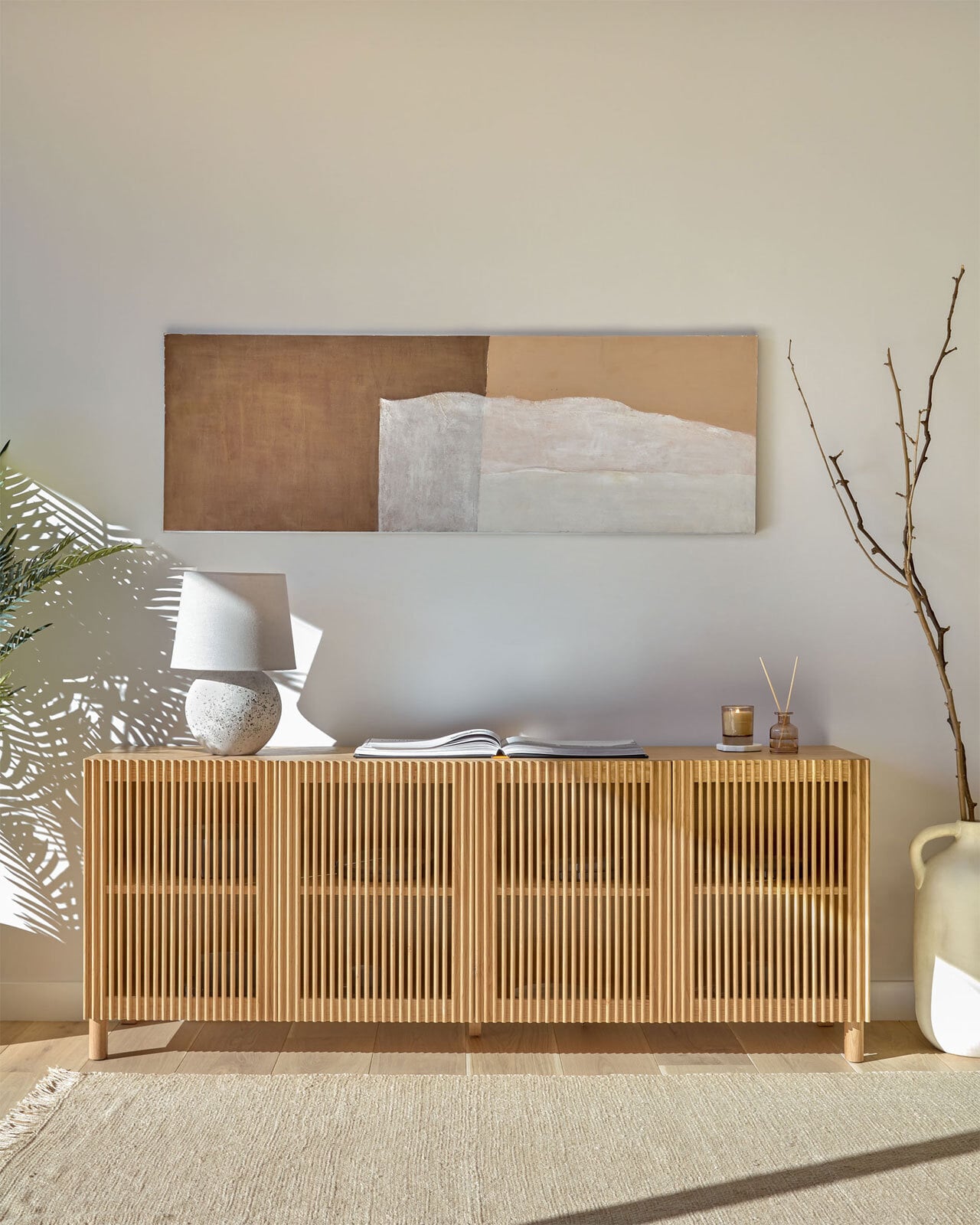Kave Home Sideboard BEYLA 180 x 71,5 cm Eiche braun