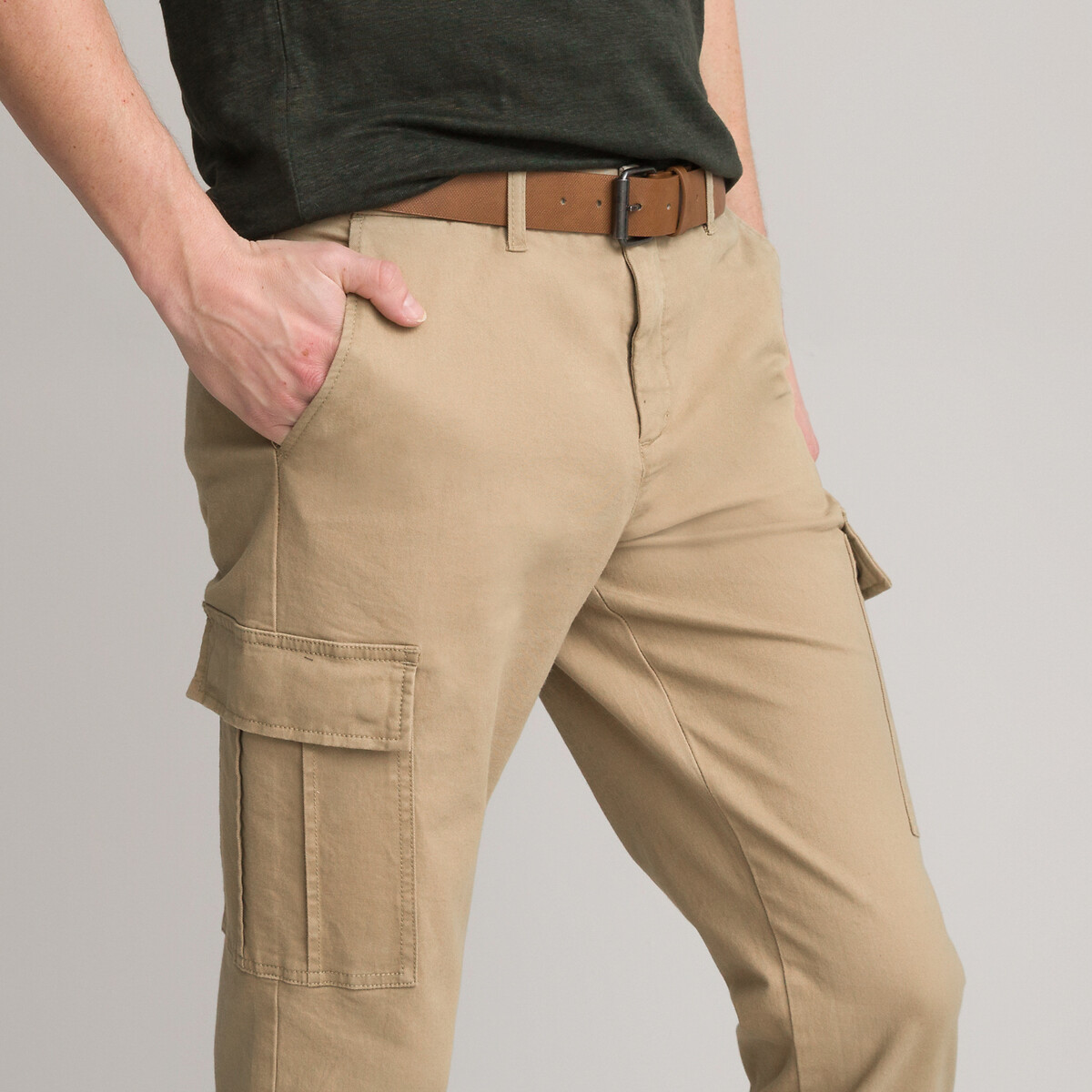 COLEÇÕES LA REDOUTE<br>Calças Battle Slim, algodão orgânico