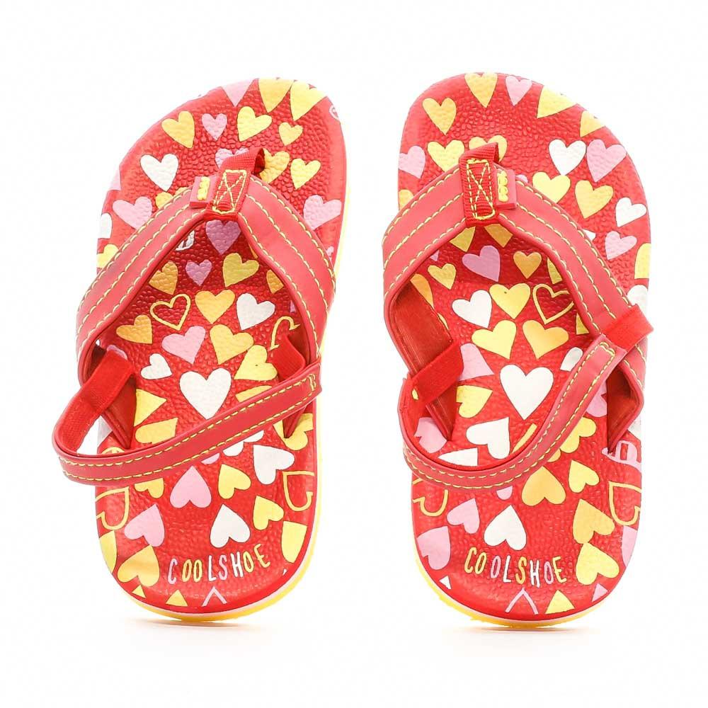 Cool Shoe Tongs Rouge/Jaune Fille Cool Shoe