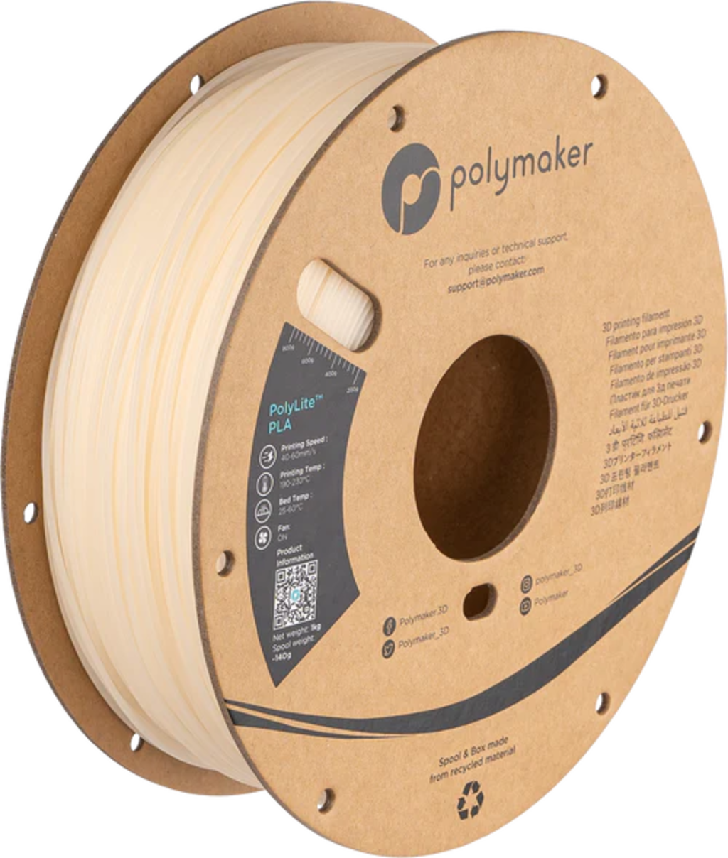 Polymaker  PolyLite PLA UV Color Change Natural/Orange, 1,75 mm / 1000 g    Farbwechselndes PLA Filament