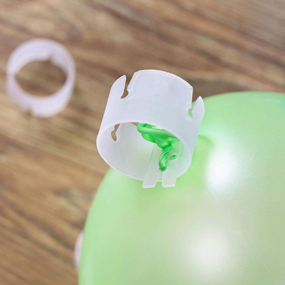 (50er Set) 20x35mm Luftballon Ring Verbindungungs Clip - Transparent