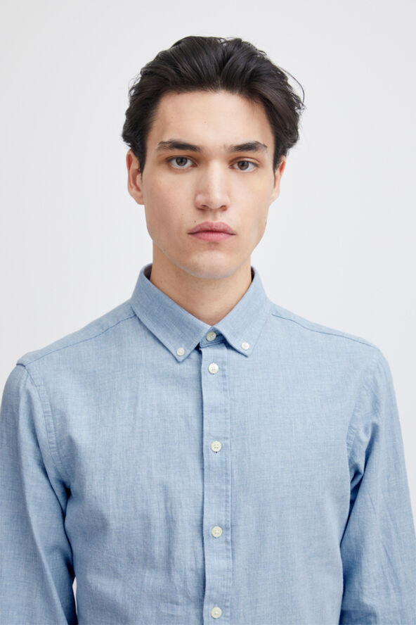Casual Friday CFANTON LS BD fil a fil shirt Chambray blue