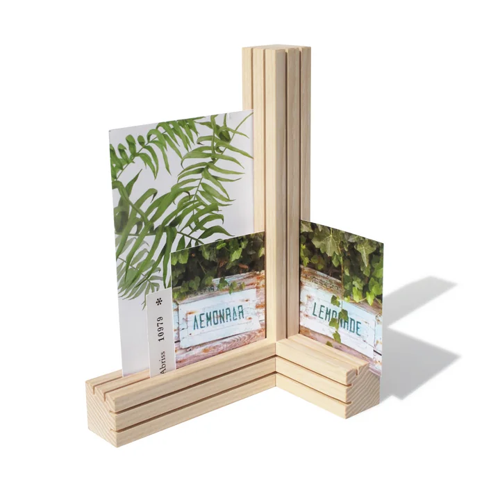 side by side - Tri Kartenhalter, Esche natur