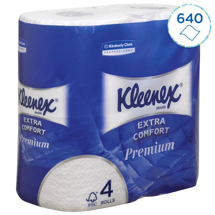 Kleenex toiletpapier 4 laags Extra Comfort 160 vel per rol pak van 4 rollen (8484)