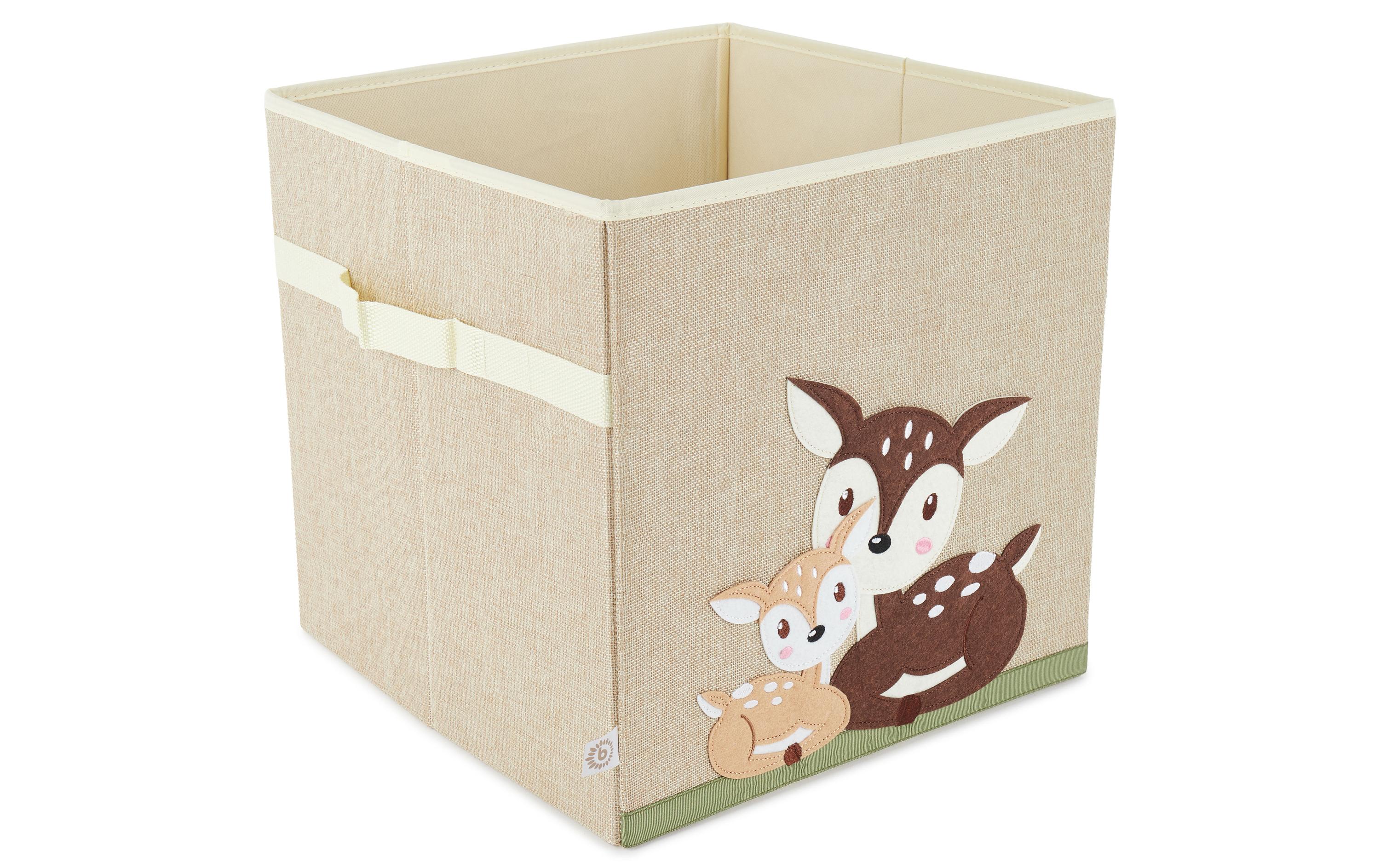 Spielzeugbox Rehe liegend 32 x 32 x 32 cmAufbewahrungsbox für Spielzeuge