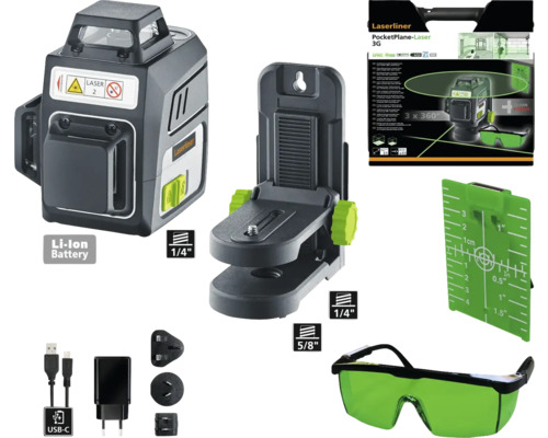 Kruislijnlaser Laserliner PocketPlane laser 3G 360°