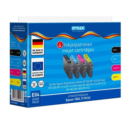 Stylex Druckerpatronen für Epson Expression Home, 4er Set