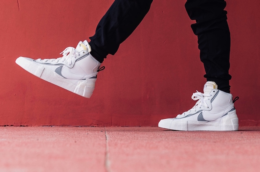 Nike Blazer High Sacai White Grey