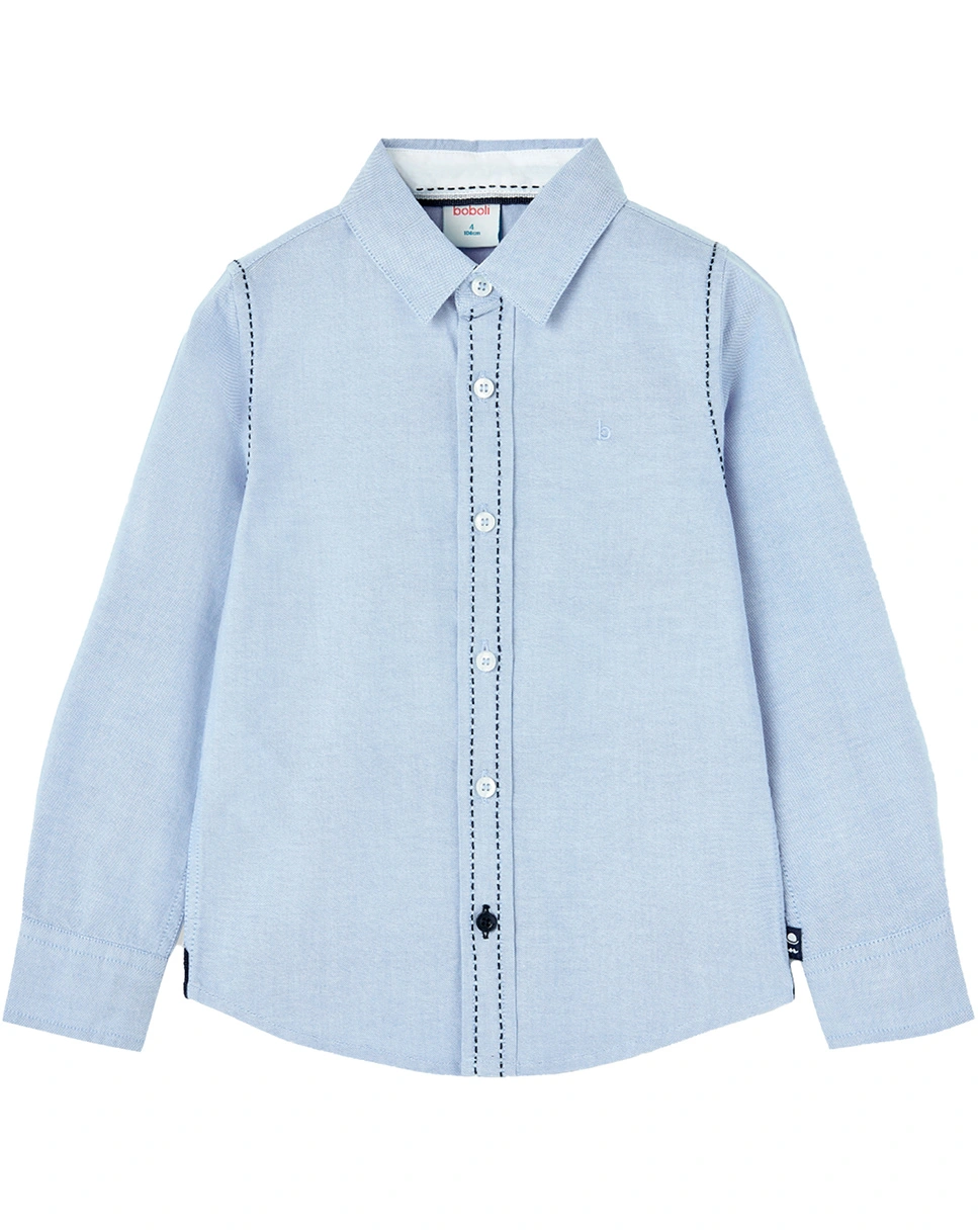 Langarmhemd OXFORD in hellblau