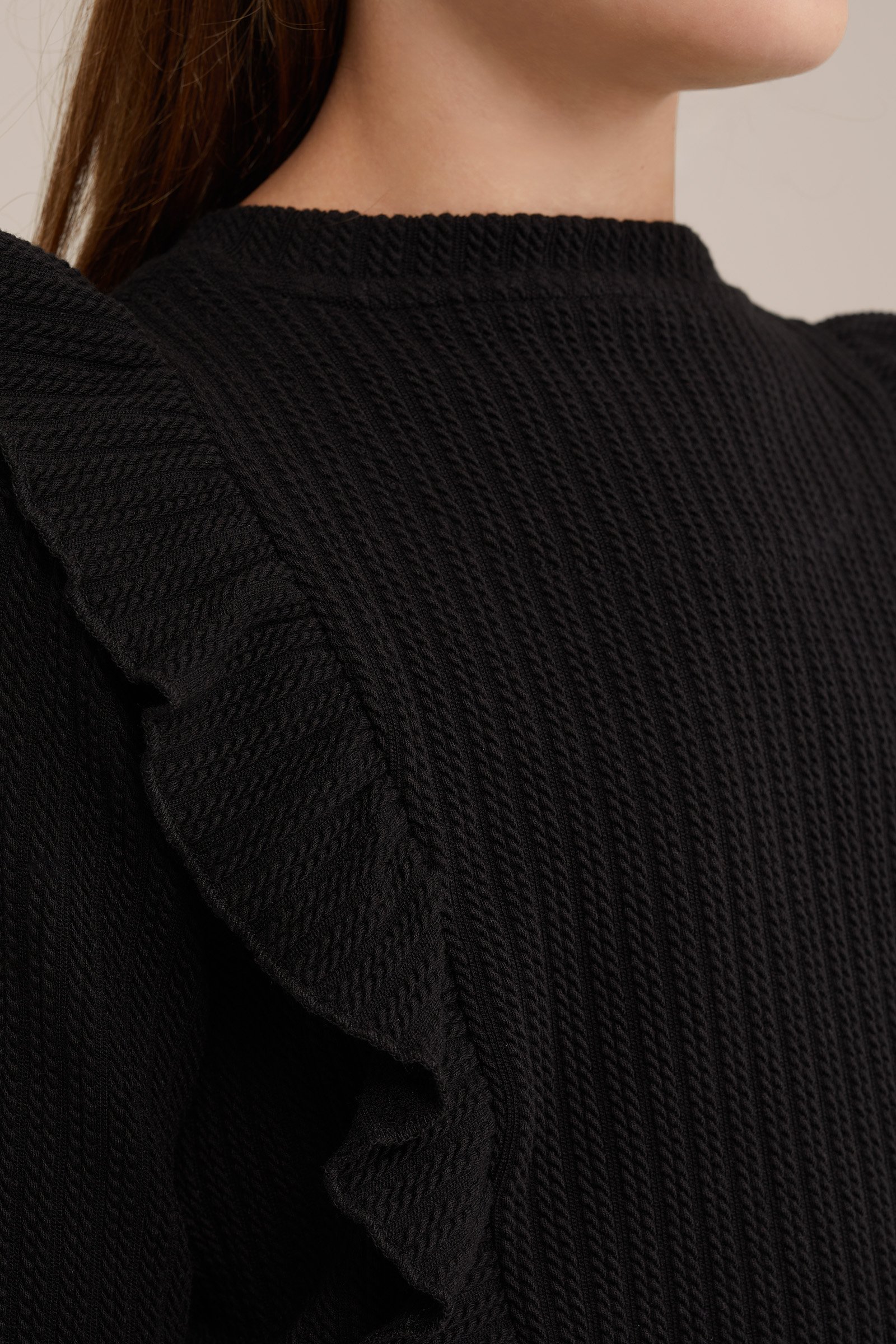 Meisjes sweater met structuur WE Fashion Zwart