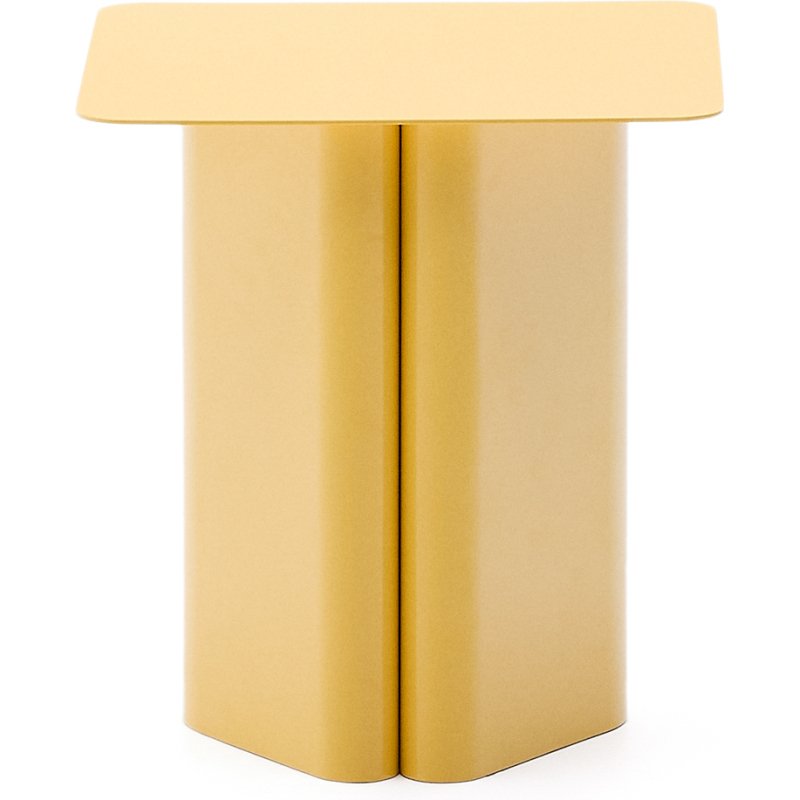Table d'appoint en fer Arvin jaune 42 x 42 cm
