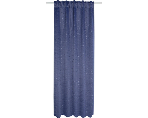 Verduisteringsgordijn met combinatieband Cielo blauw met glitter 135x245 cm