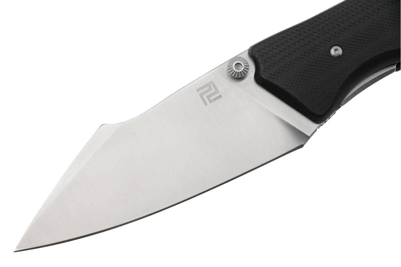 Artisan Cutlery Ahab 1851P-BK, Sand Polished AR-RPM9, Black G10 zakmes