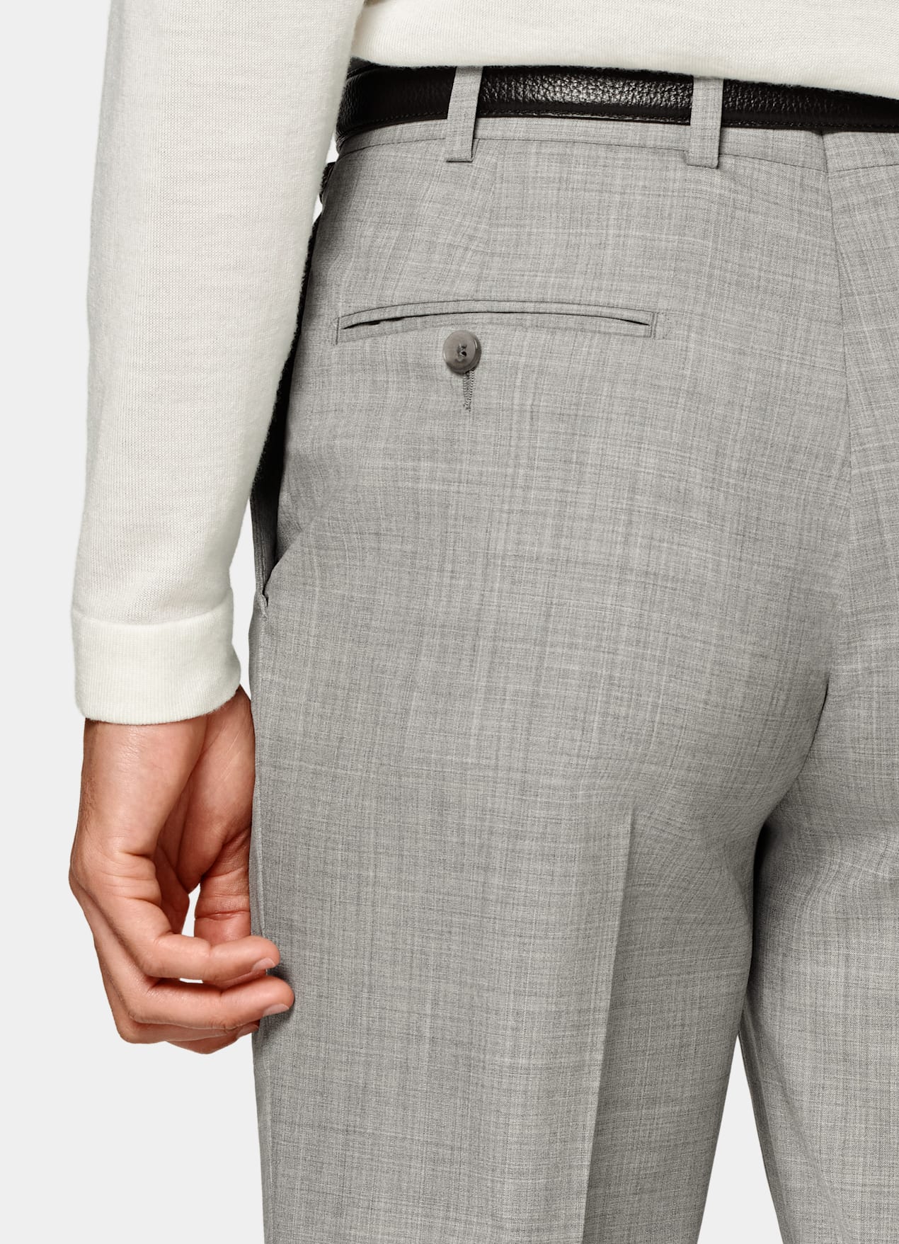 Pantalon Slim Leg Tapered gris clair