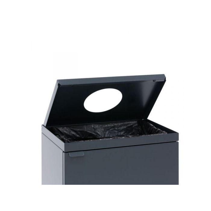 Afvalbak met inwerpopening 95 liter Bica 856 Antraciet Model VB195442 (8713631195442)