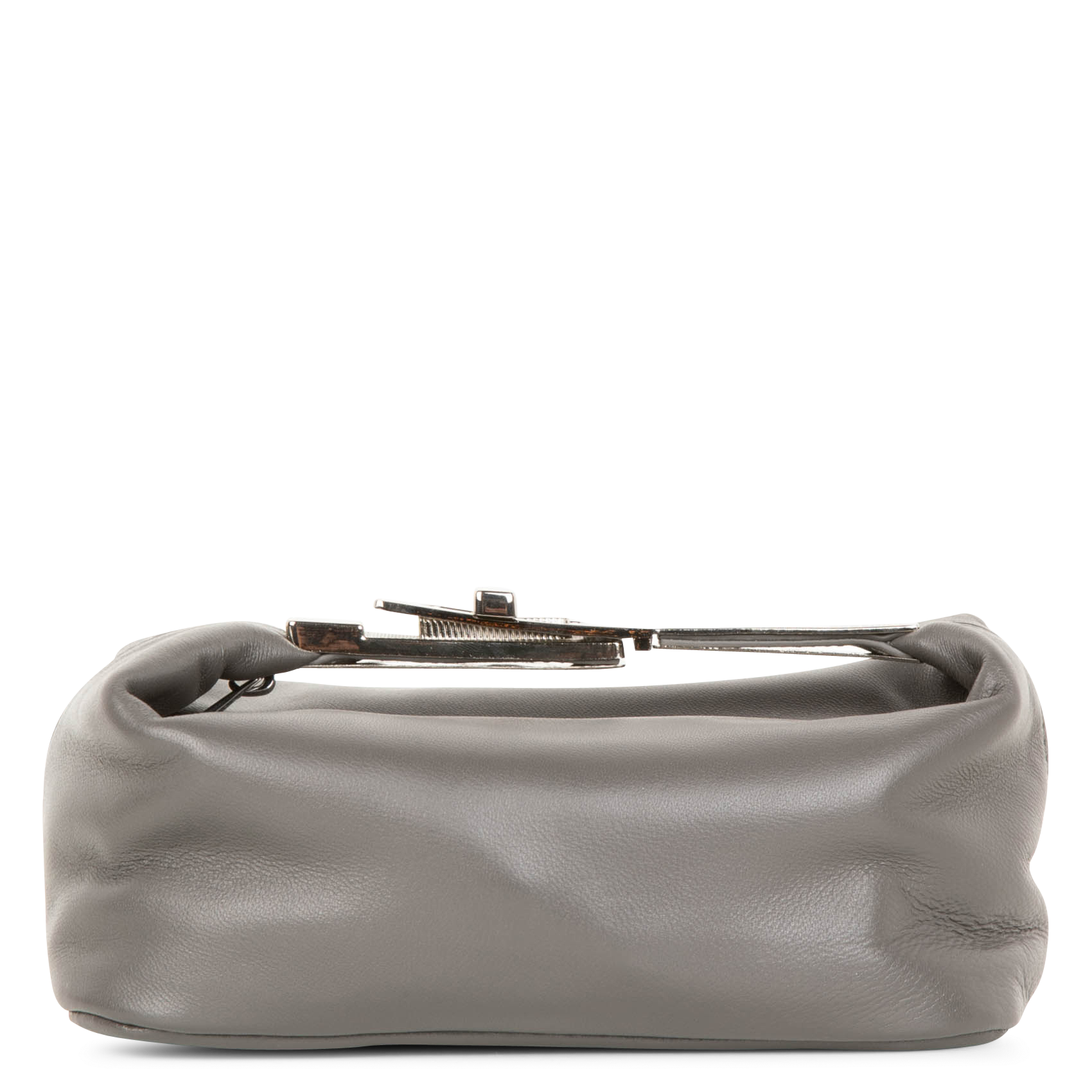 OPOUPY - Petit sac en cuir à anse métallique | Gris
