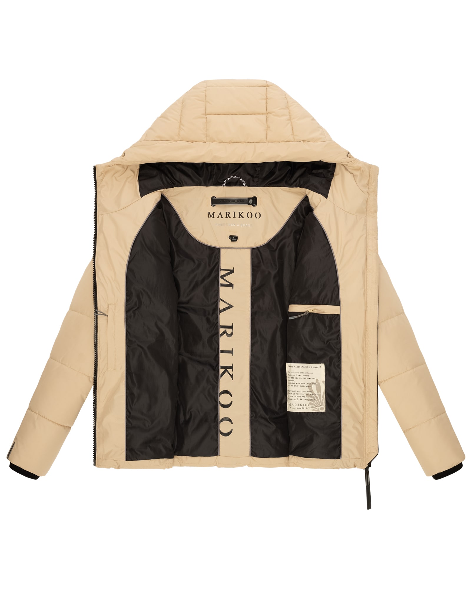 MARIKOO Damen Winter Jacke Übergangsjacke gesteppt Steppjacke warm mit Kapuze Shimoaa