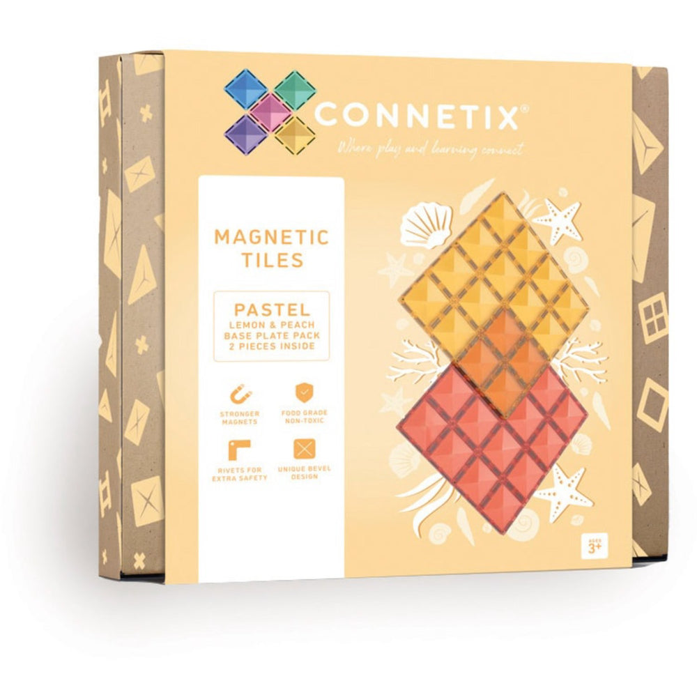 Køb Connetix Pastel Lemon & Peach Base Plate 2 Styks