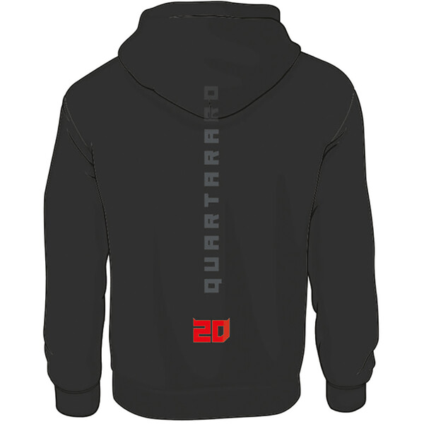 Fabio Quartararo - Sweat zippé à capuche Cyber 20 Noir / Rouge
