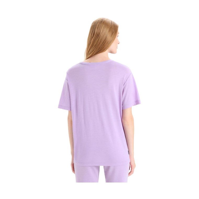 Icebreaker Granary SS Tee Women Purple Gaze