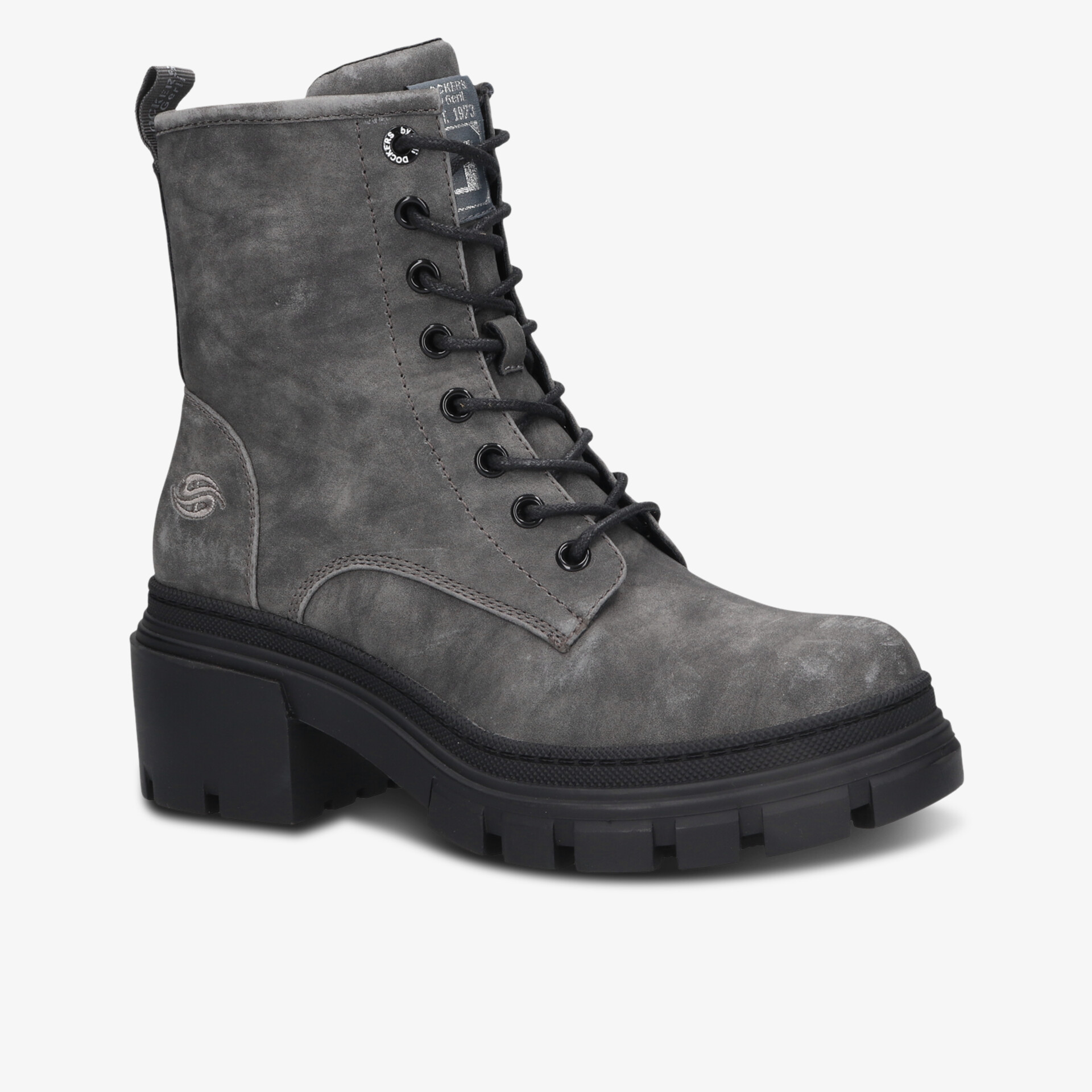 Dockers Damen Schnürstiefeletten grau