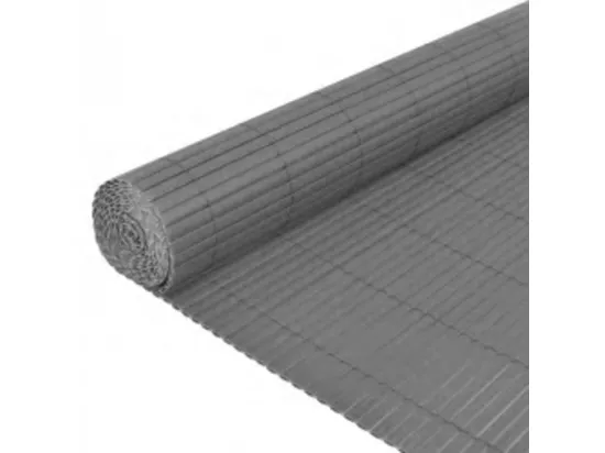 Cl?ture de jardin double face 110x400 cm Gris