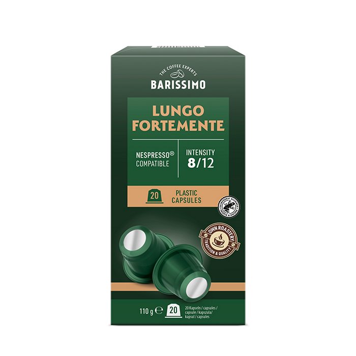 BARISSIMO Kaffeekapseln Lungo Fortemente 20 Stück