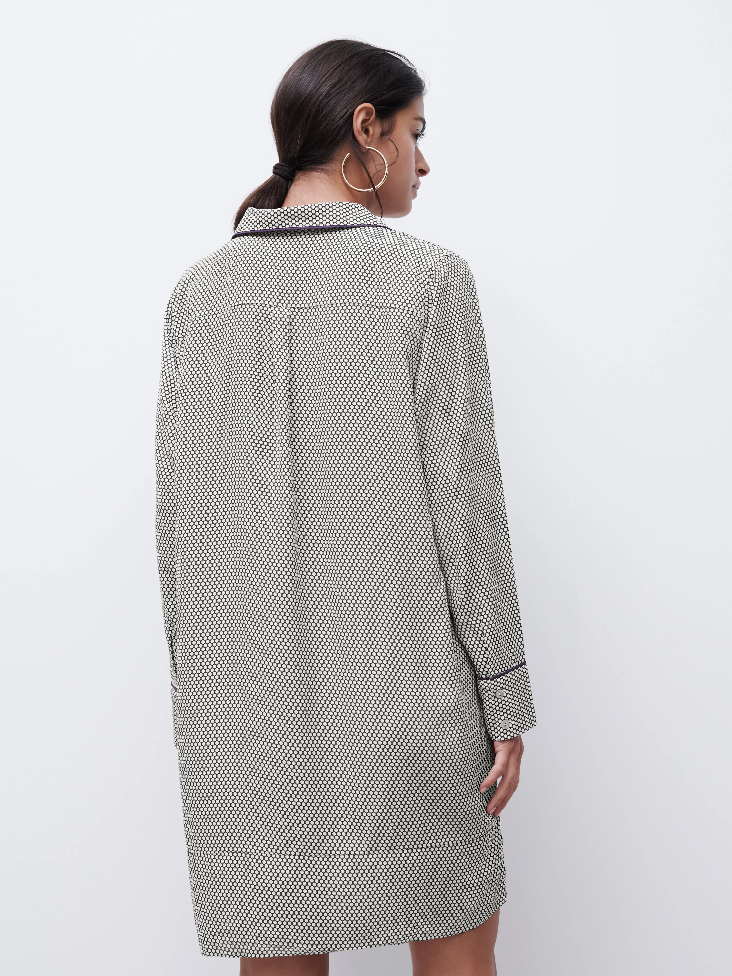 BILLIE - Chemise de nuit manches longues | Multicolore