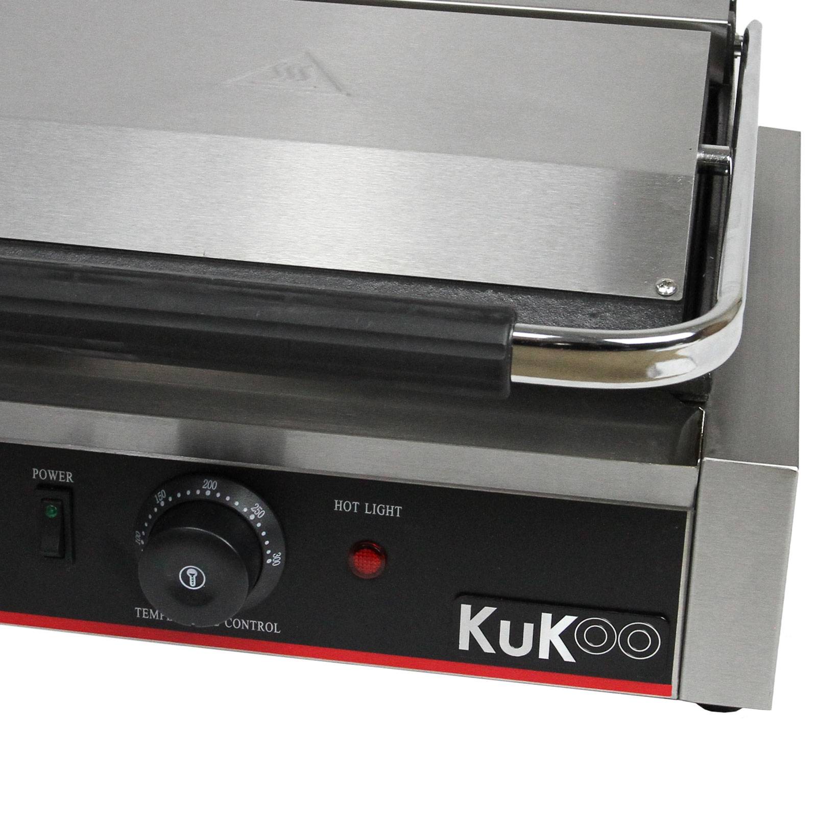 KuKoo Panini Grill Vlak & Geribbeld