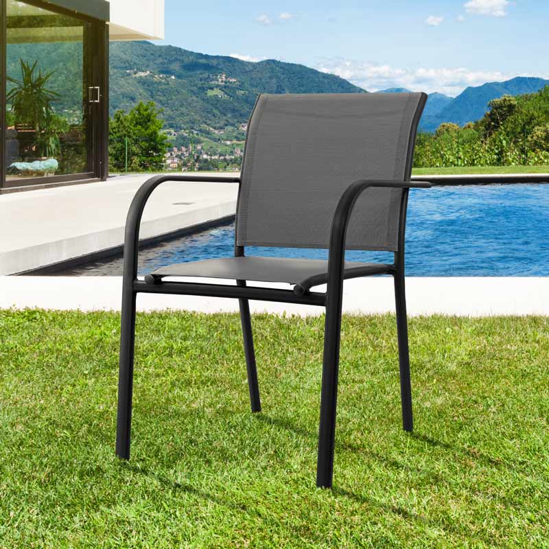 Chaise de jardin avec accoudoirs