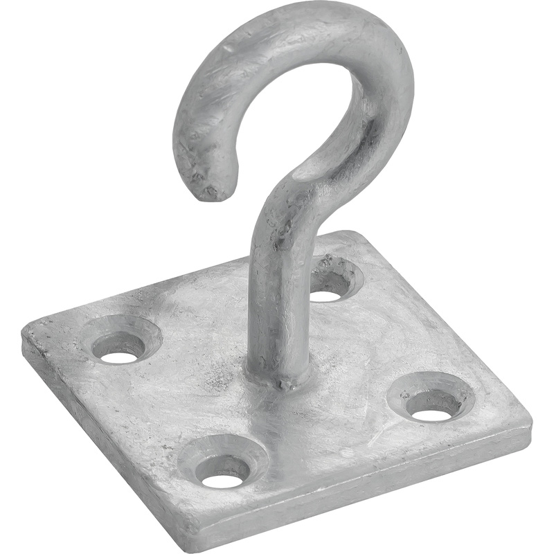 Haak op plaat vuurverzinkt 50x50x5mm