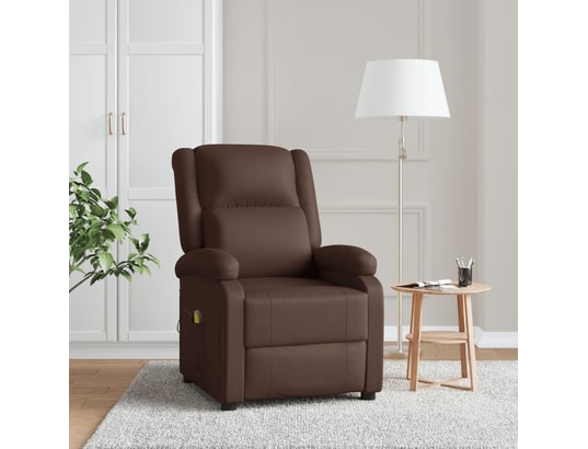 VIDAXL - Fauteuil Relaxation Fauteuil de massage - brun - similicuir - 70x93x98cm