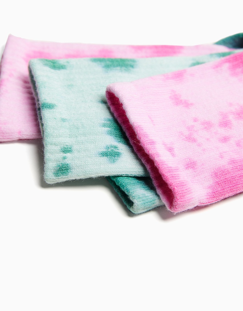 Pacote com 2 meias tie-dye