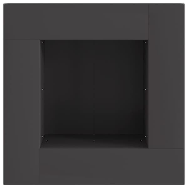 vidaXL Ildsted Firkantet Svart 60x60x30 cm Stål