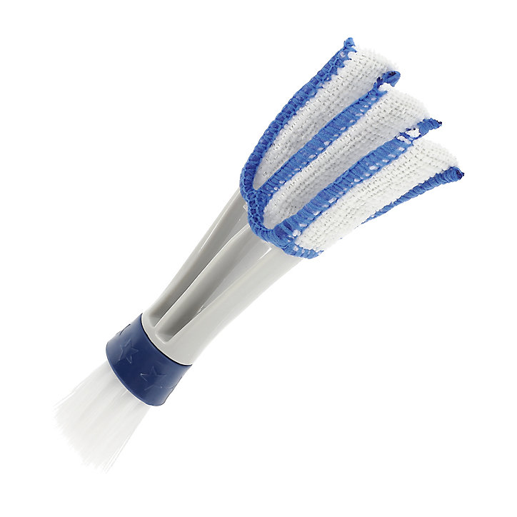 Brosse stores vénitiens polyester blanc & bleu Eléphant L.16 × l.40 × H.2,5 cm