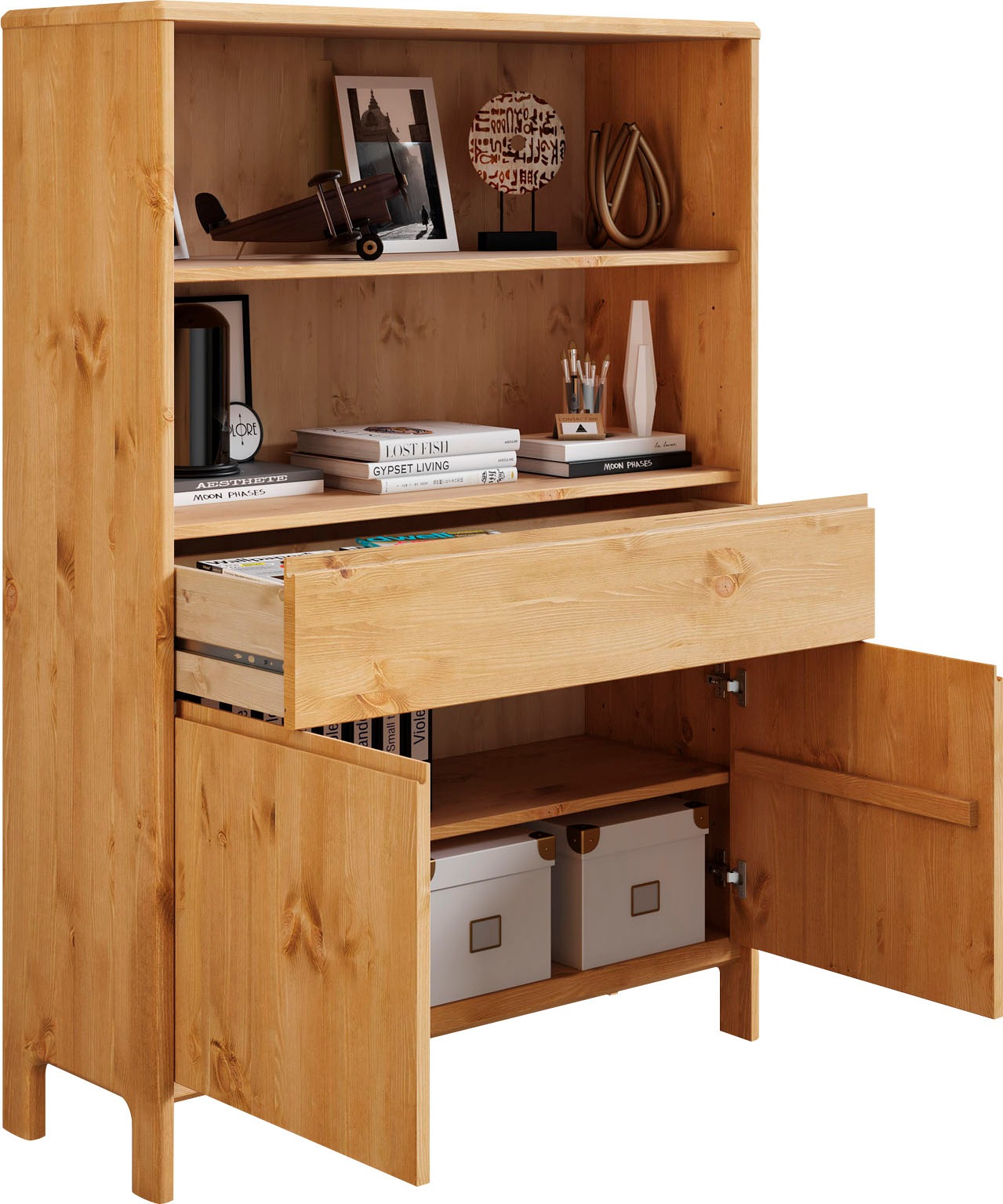 Home affaire Regal »Luven« zertifiziertes Massivholz, Breite 98 cm