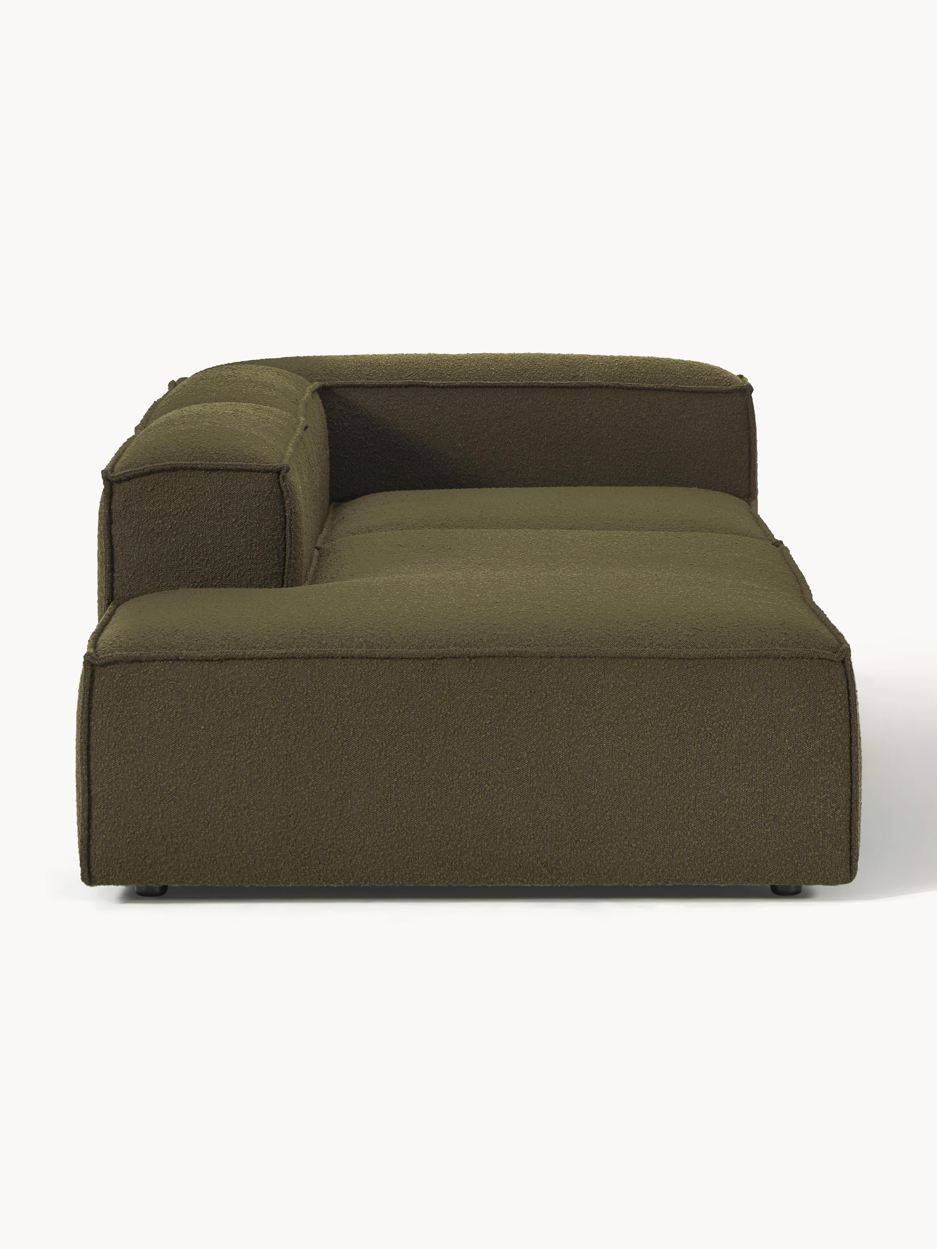 Modulaire chaise longue Lennon uit bouclé