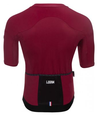 Maillot Manches Courtes LeBram Allos Bordeaux Coupe Aero